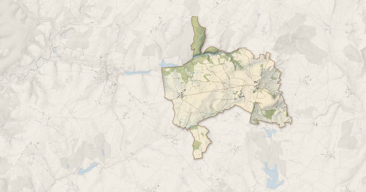 Portrait cartographique de Foissy : relief, eau, forêts, bâti et voies, calculés à partir des données de l'IGN