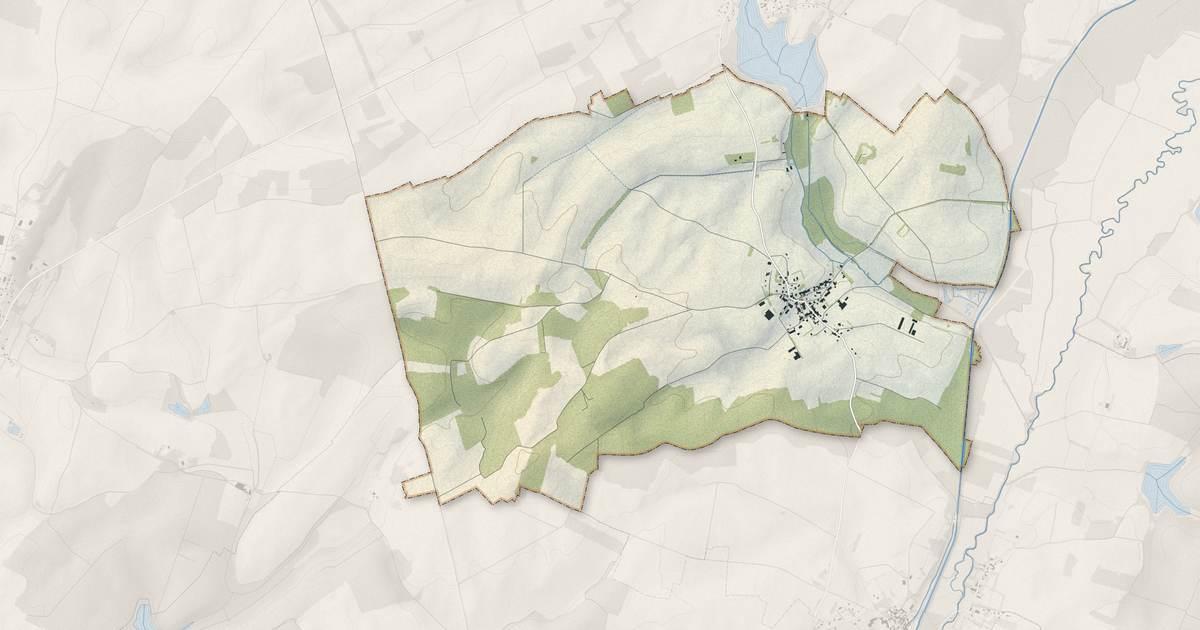 Portrait cartographique de Fontenelle : relief, eau, forêts, bâti et voies, calculés à partir des données de l'IGN