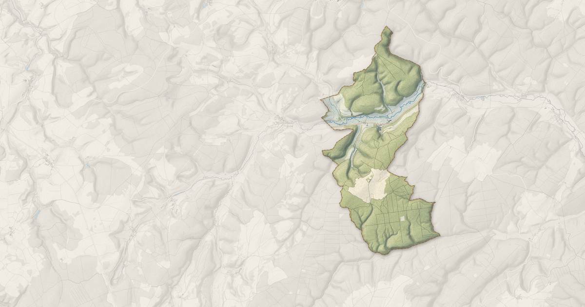 Portrait cartographique de Frénois : relief, eau, forêts, bâti et voies, calculés à partir des données de l'IGN
