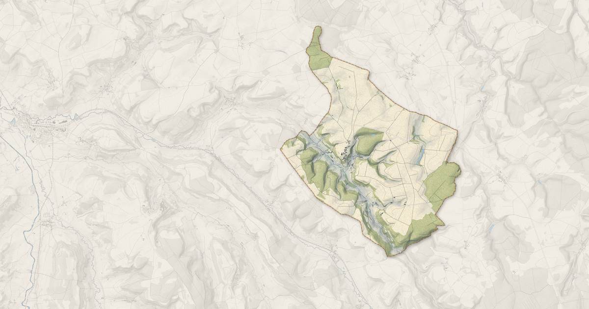 Portrait cartographique de Frôlois : relief, eau, forêts, bâti et voies, calculés à partir des données de l'IGN