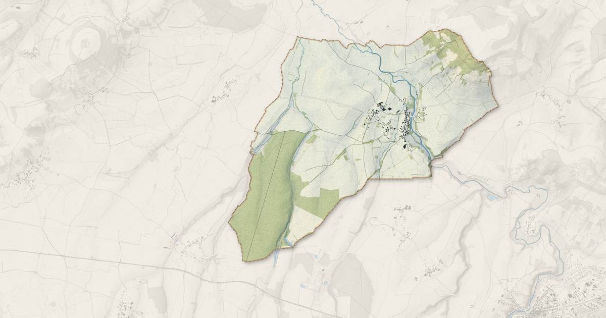 Portrait cartographique de Genay : relief, eau, forêts, bâti et voies, calculés à partir des données de l'IGN