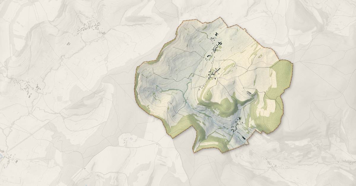 Portrait cartographique de Grenant-lès-Sombernon : relief, eau, forêts, bâti et voies, calculés à partir des données de l'IGN