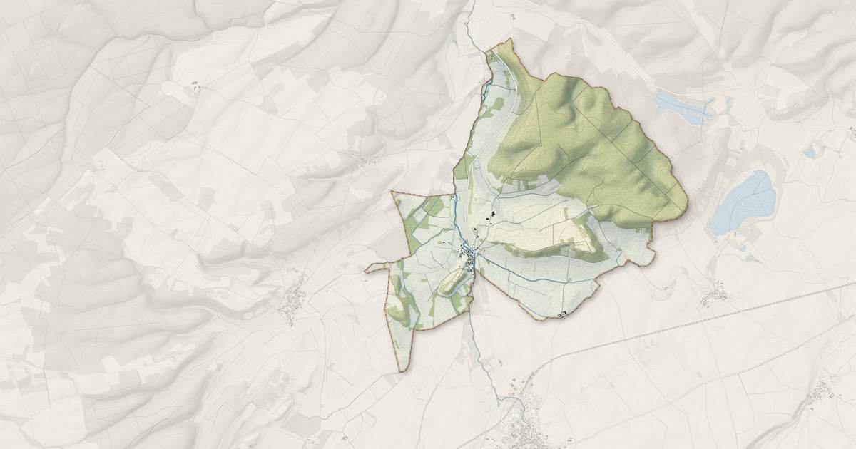 Portrait cartographique de Griselles : relief, eau, forêts, bâti et voies, calculés à partir des données de l'IGN