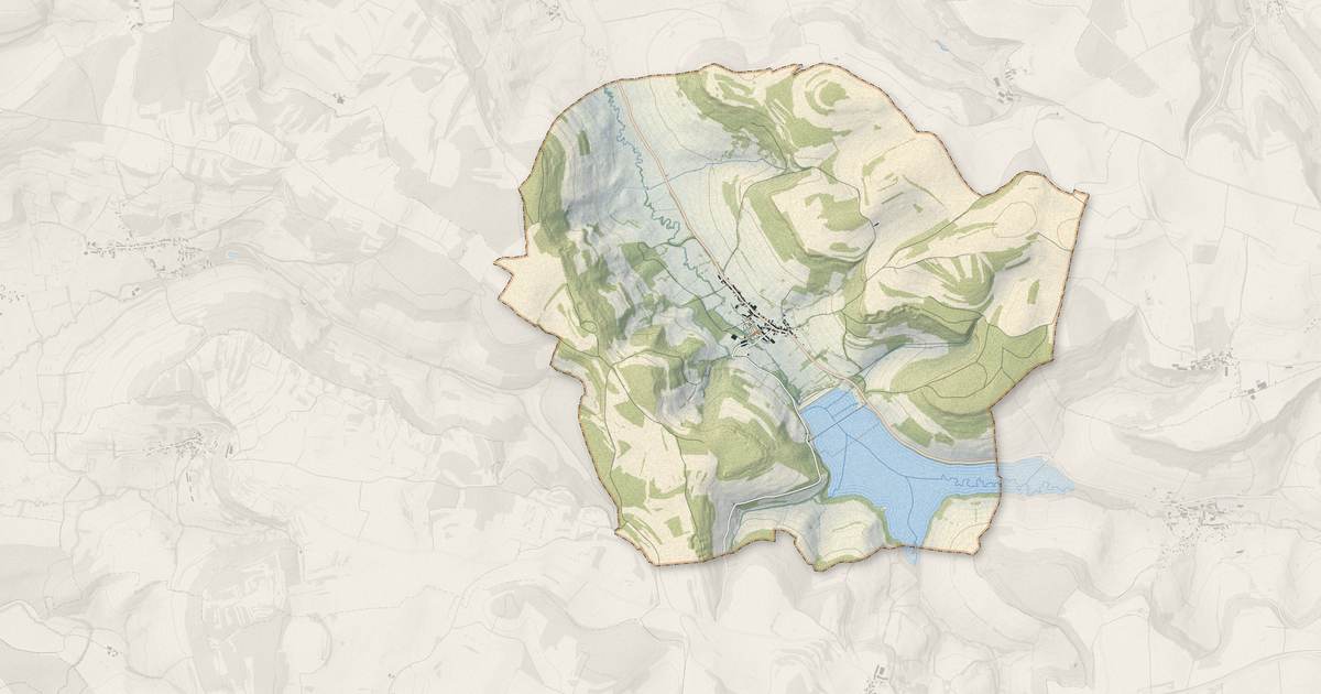 Portrait cartographique de Grosbois-en-Montagne : relief, eau, forêts, bâti et voies, calculés à partir des données de l'IGN