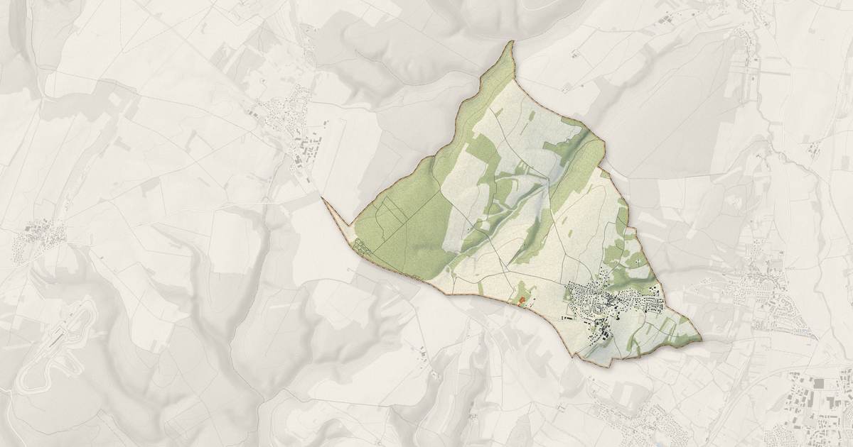 Portrait cartographique de Hauteville-lès-Dijon : relief, eau, forêts, bâti et voies, calculés à partir des données de l'IGN