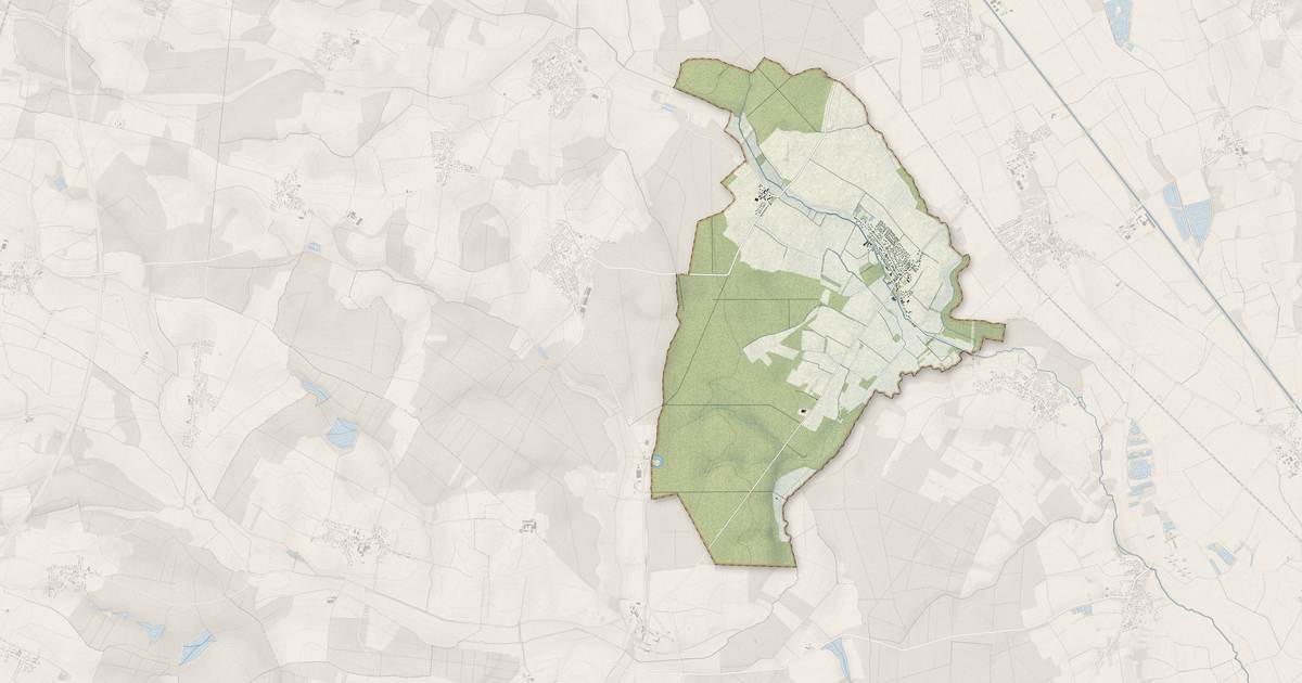 Portrait cartographique de Izeure : relief, eau, forêts, bâti et voies, calculés à partir des données de l'IGN
