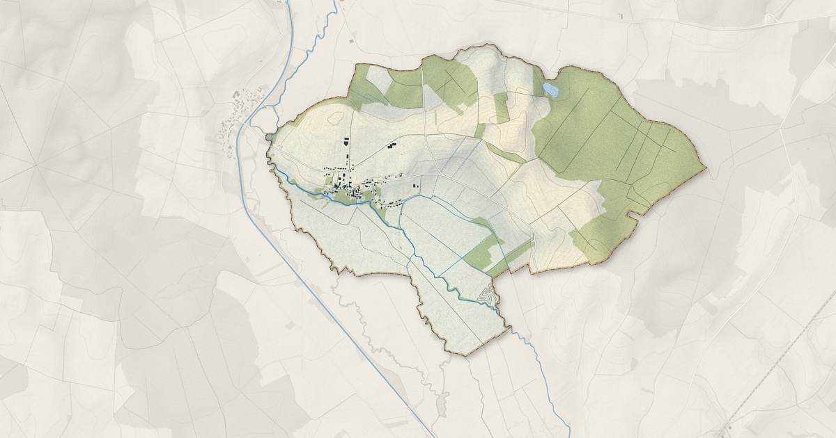Portrait cartographique de Jancigny : relief, eau, forêts, bâti et voies, calculés à partir des données de l'IGN