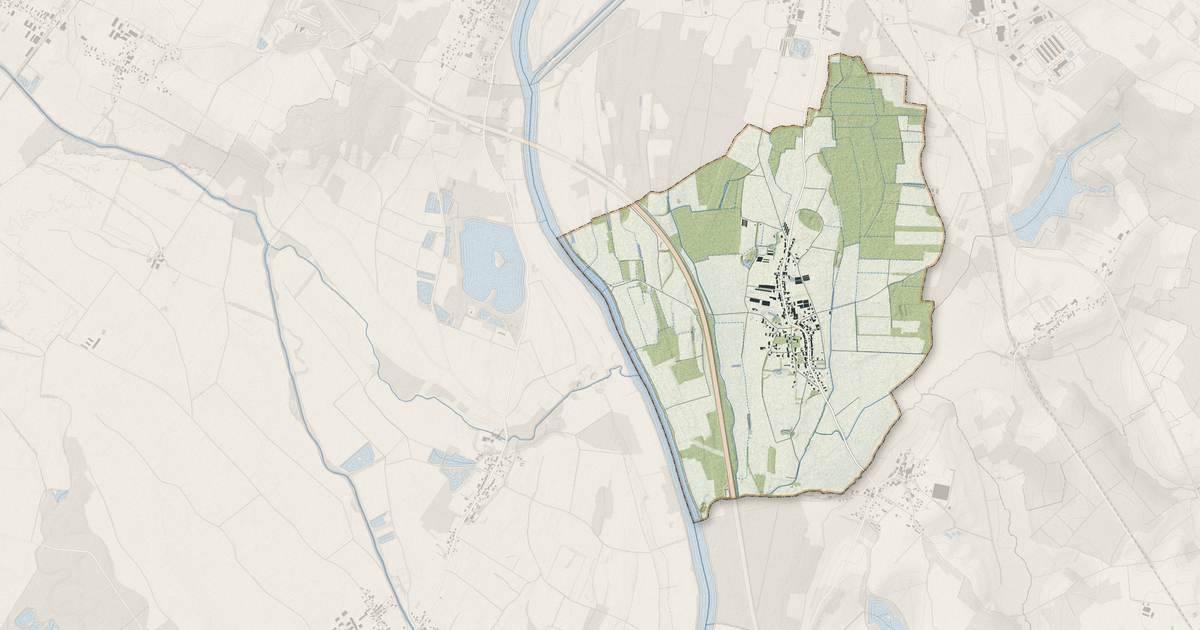 Portrait cartographique de Labergement-lès-Auxonne : relief, eau, forêts, bâti et voies, calculés à partir des données de l'IGN