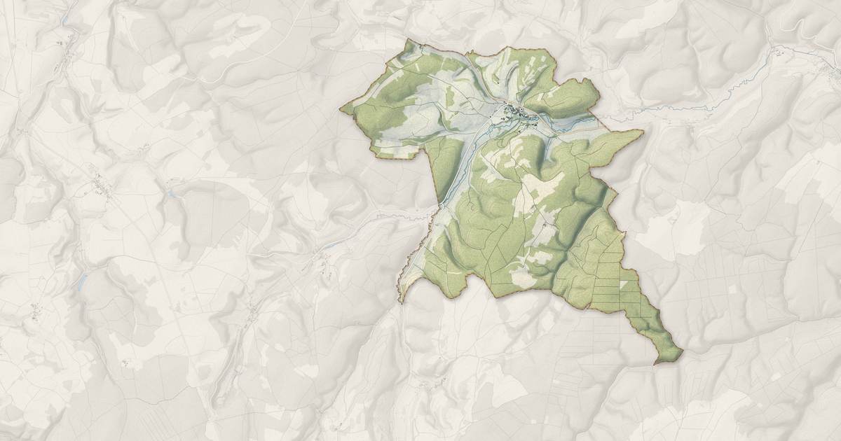 Portrait cartographique de Lamargelle : relief, eau, forêts, bâti et voies, calculés à partir des données de l'IGN