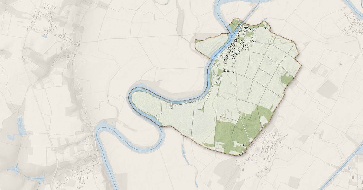 Portrait cartographique de Lechâtelet : relief, eau, forêts, bâti et voies, calculés à partir des données de l'IGN
