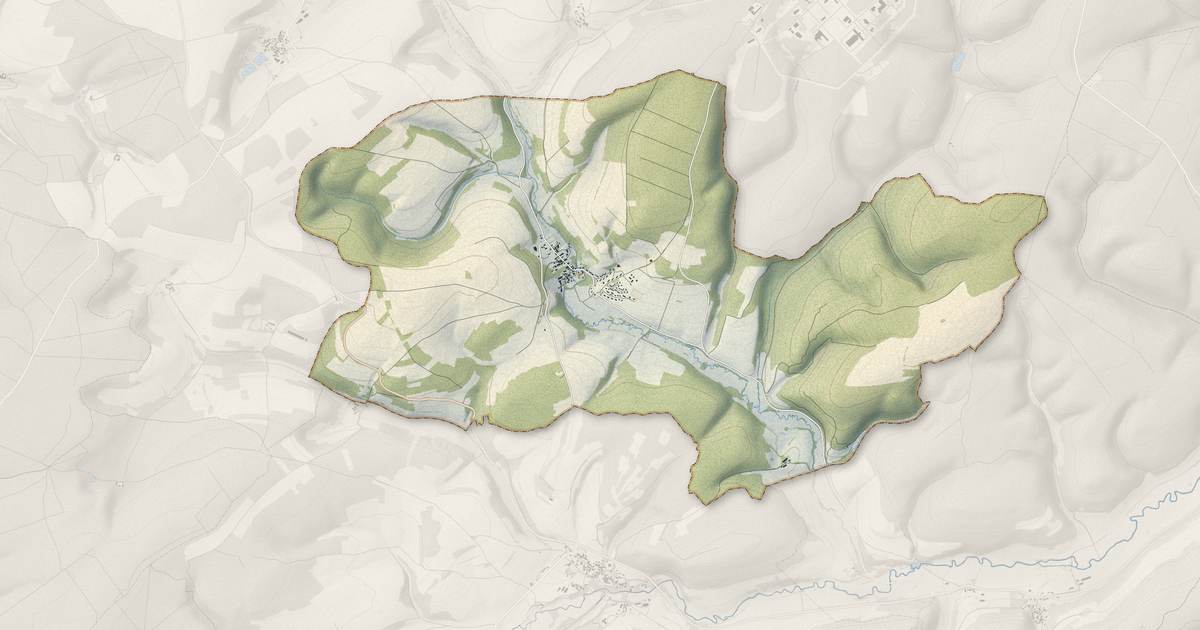 Portrait cartographique de Léry : relief, eau, forêts, bâti et voies, calculés à partir des données de l'IGN