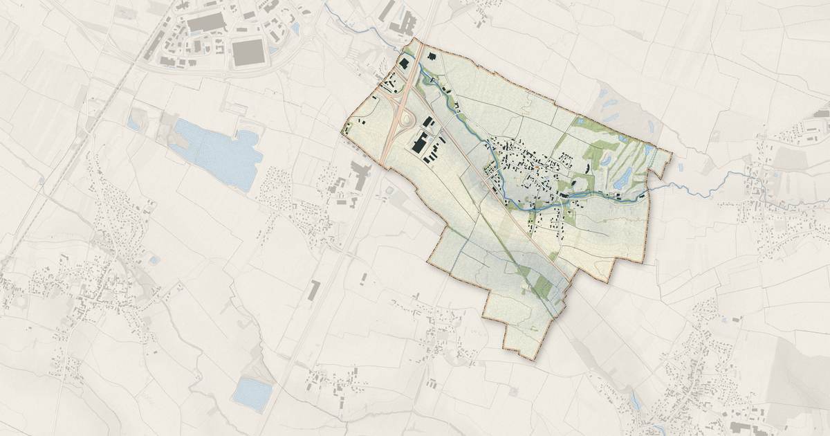 Portrait cartographique de Levernois : relief, eau, forêts, bâti et voies, calculés à partir des données de l'IGN