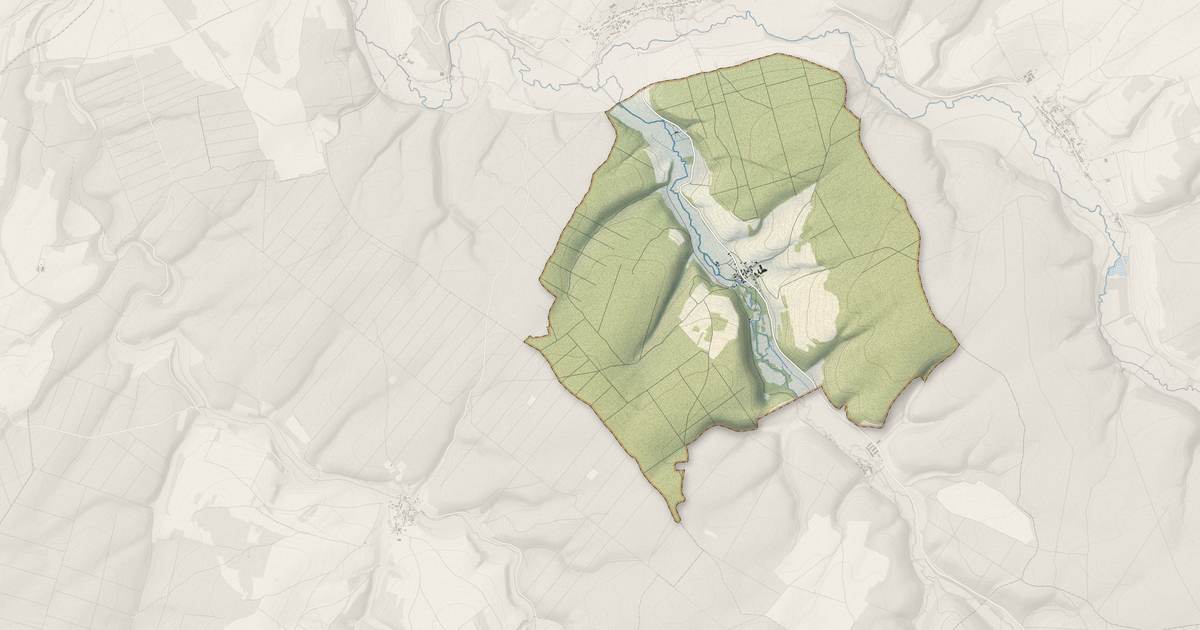 Portrait cartographique de Lignerolles : relief, eau, forêts, bâti et voies, calculés à partir des données de l'IGN