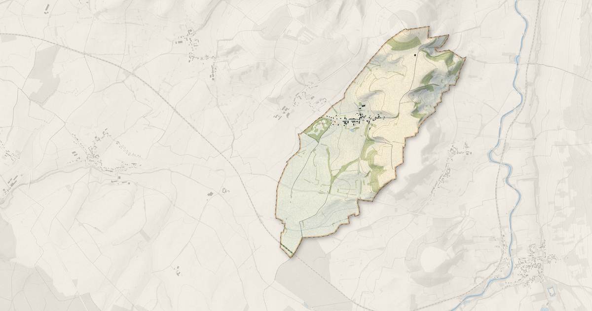 Portrait cartographique de Magny-la-Ville : relief, eau, forêts, bâti et voies, calculés à partir des données de l'IGN