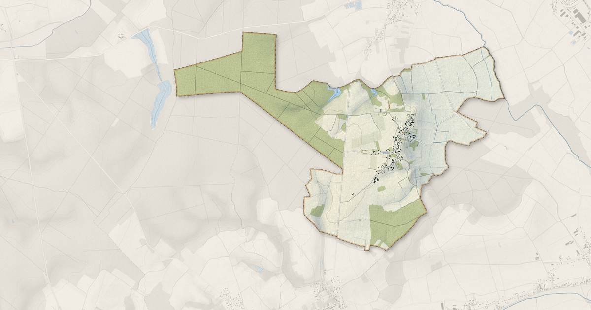 Portrait cartographique de Magny-lès-Aubigny : relief, eau, forêts, bâti et voies, calculés à partir des données de l'IGN