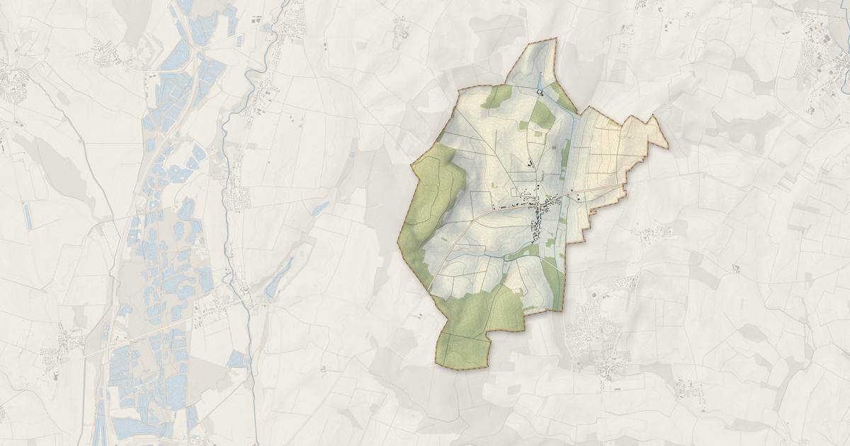 Portrait cartographique de Magny-Saint-Médard : relief, eau, forêts, bâti et voies, calculés à partir des données de l'IGN