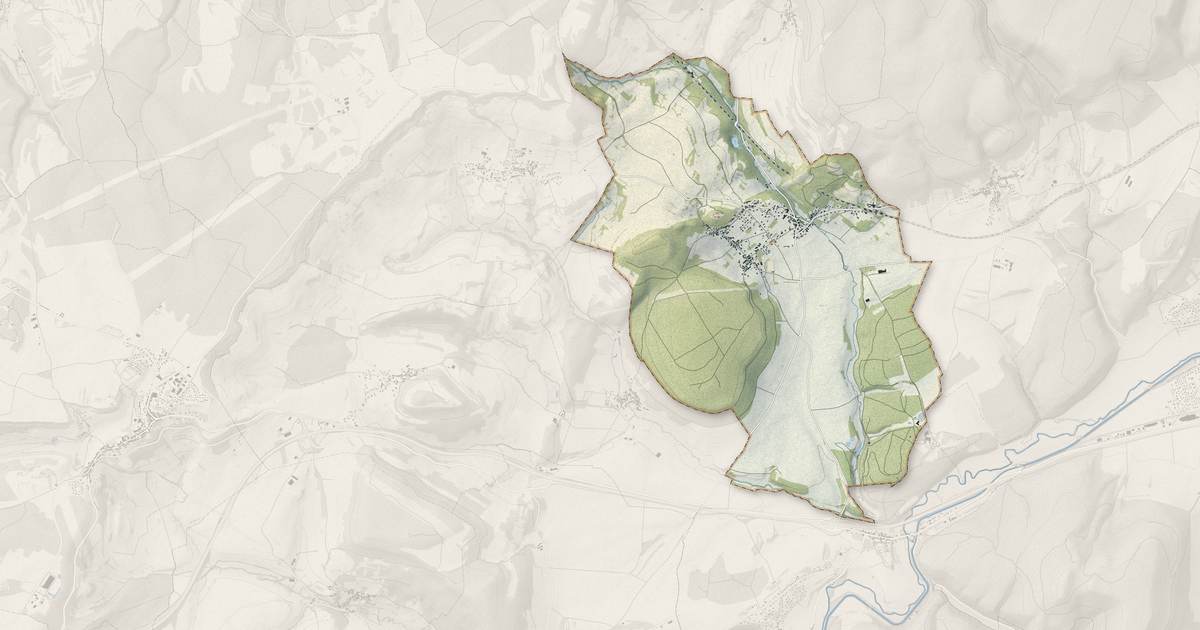 Portrait cartographique de Mâlain : relief, eau, forêts, bâti et voies, calculés à partir des données de l'IGN