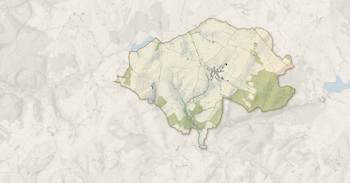 Portrait cartographique de Maligny : relief, eau, forêts, bâti et voies, calculés à partir des données de l'IGN
