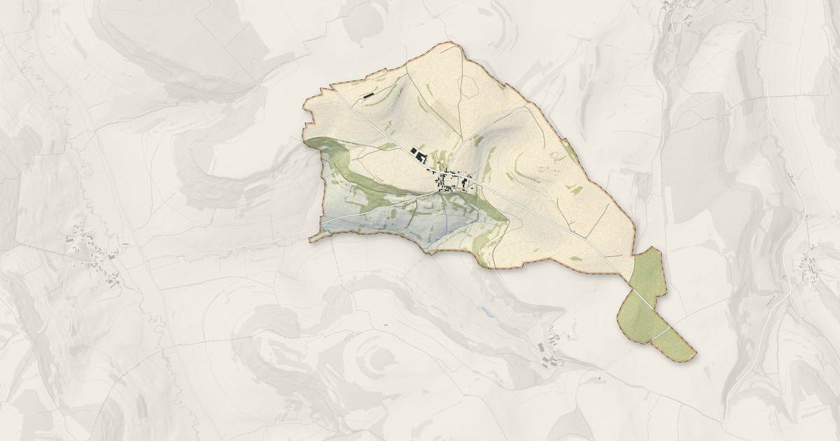 Portrait cartographique de Marcellois : relief, eau, forêts, bâti et voies, calculés à partir des données de l'IGN