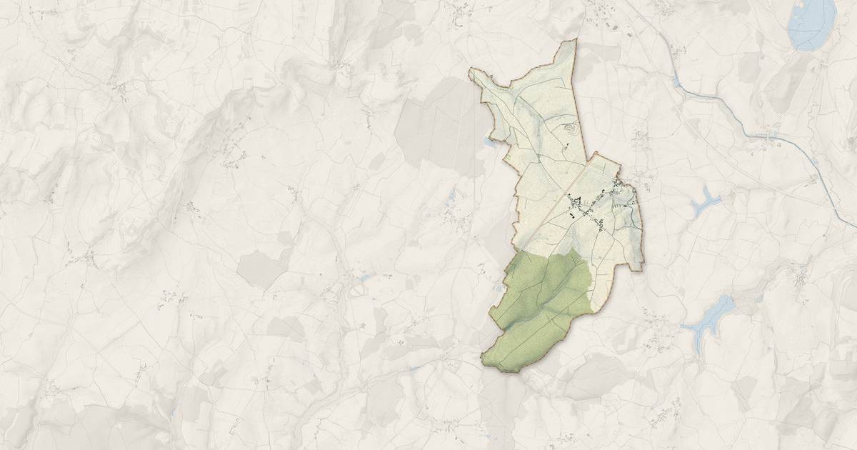 Portrait cartographique de Meilly-sur-Rouvres : relief, eau, forêts, bâti et voies, calculés à partir des données de l'IGN