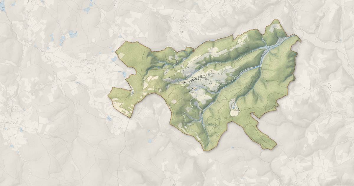 Portrait cartographique de Ménessaire : relief, eau, forêts, bâti et voies, calculés à partir des données de l'IGN
