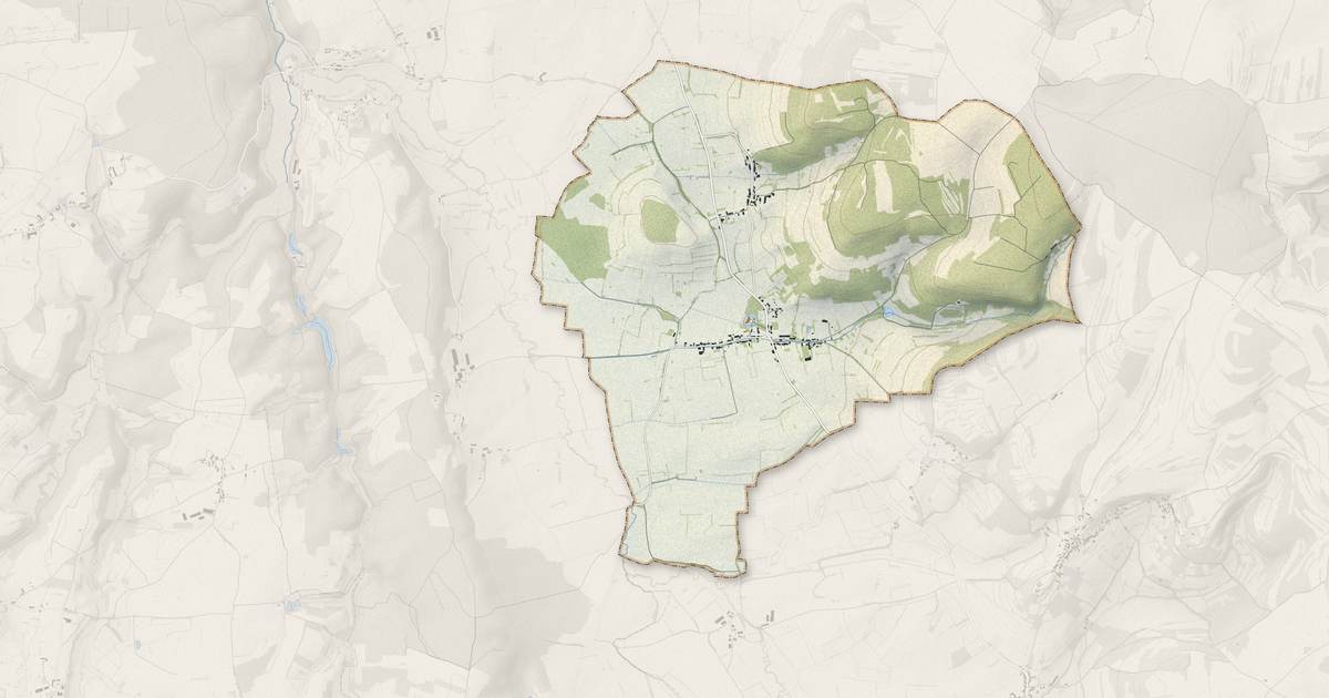 Portrait cartographique de Missery : relief, eau, forêts, bâti et voies, calculés à partir des données de l'IGN