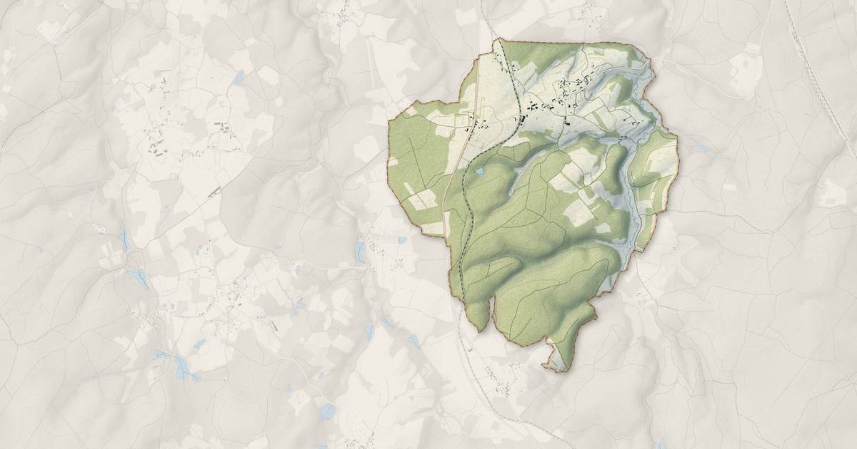 Portrait cartographique de Molphey : relief, eau, forêts, bâti et voies, calculés à partir des données de l'IGN