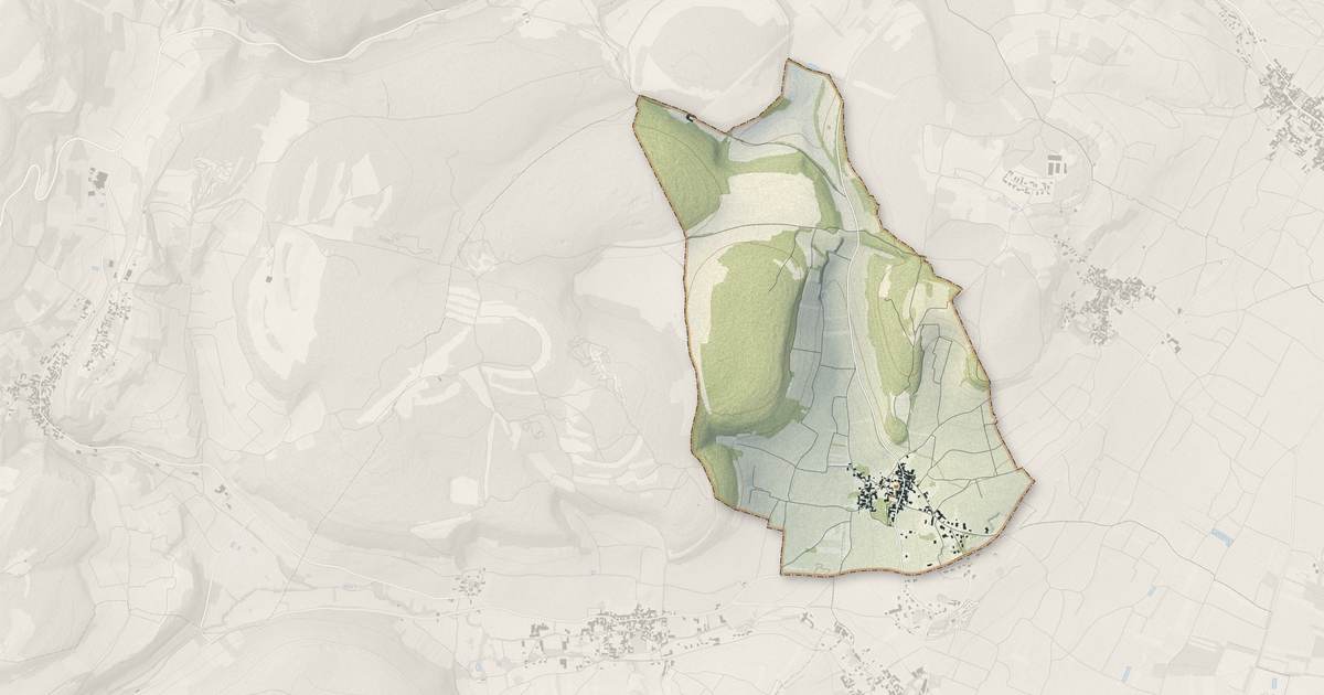 Portrait cartographique de Monthelie : relief, eau, forêts, bâti et voies, calculés à partir des données de l'IGN
