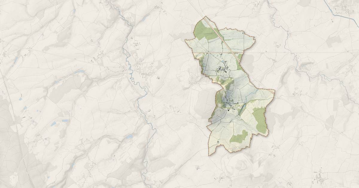 Portrait cartographique de Nan-sous-Thil : relief, eau, forêts, bâti et voies, calculés à partir des données de l'IGN