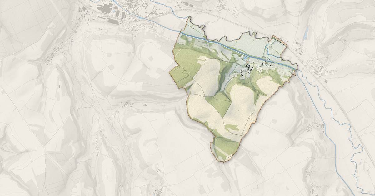 Portrait cartographique de Nogent-lès-Montbard : relief, eau, forêts, bâti et voies, calculés à partir des données de l'IGN