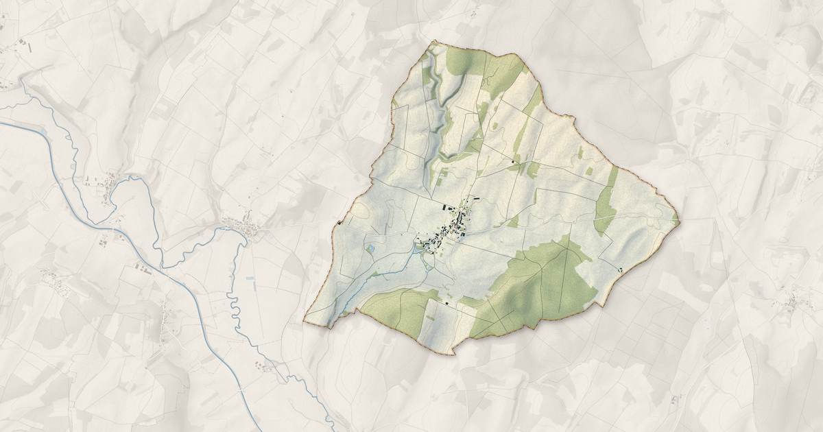 Portrait cartographique de Orain : relief, eau, forêts, bâti et voies, calculés à partir des données de l'IGN