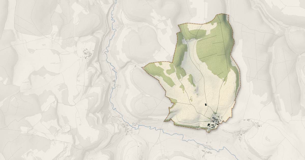Portrait cartographique de Origny : relief, eau, forêts, bâti et voies, calculés à partir des données de l'IGN