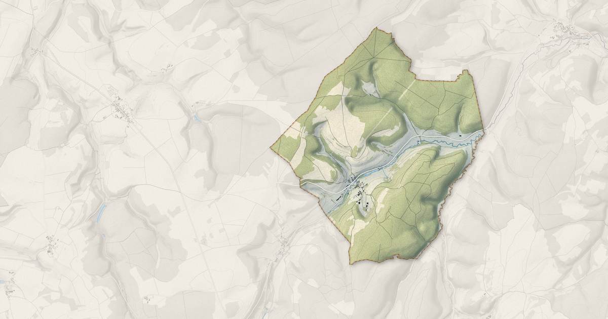 Portrait cartographique de Pellerey : relief, eau, forêts, bâti et voies, calculés à partir des données de l'IGN