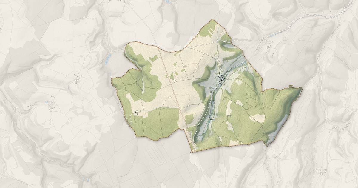 Portrait cartographique de Poncey-sur-l'Ignon : relief, eau, forêts, bâti et voies, calculés à partir des données de l'IGN