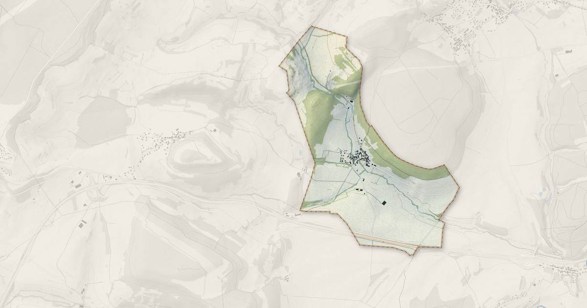 Portrait cartographique de Prâlon : relief, eau, forêts, bâti et voies, calculés à partir des données de l'IGN