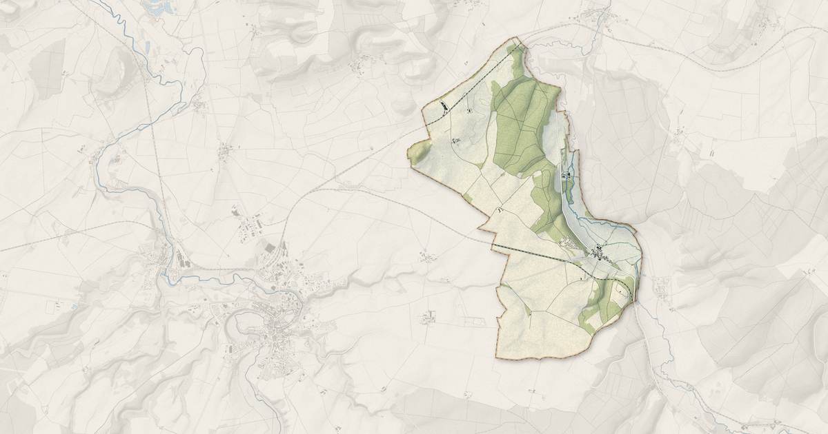 Portrait cartographique de Prusly-sur-Ource : relief, eau, forêts, bâti et voies, calculés à partir des données de l'IGN