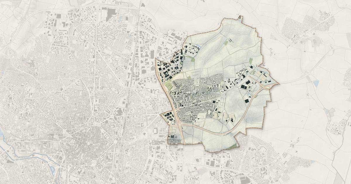 Portrait cartographique de Saint-Apollinaire : relief, eau, forêts, bâti et voies, calculés à partir des données de l'IGN