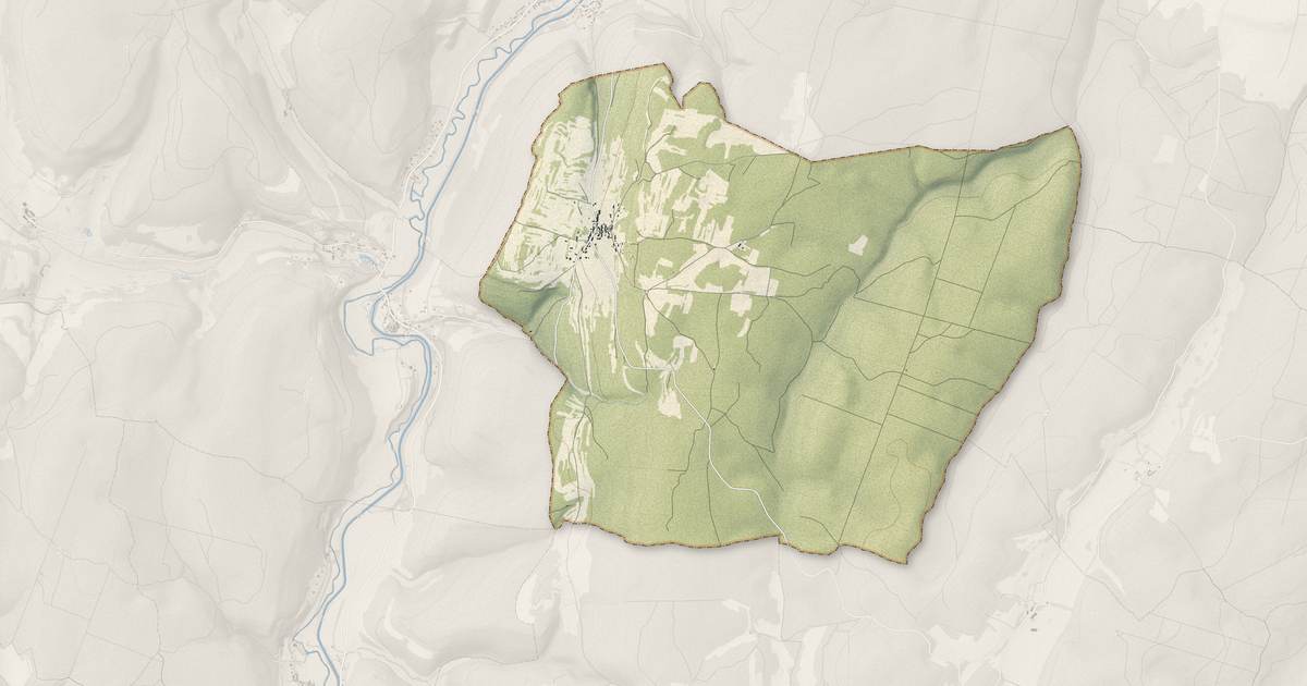 Portrait cartographique de Saint-Jean-de-Bœuf : relief, eau, forêts, bâti et voies, calculés à partir des données de l'IGN
