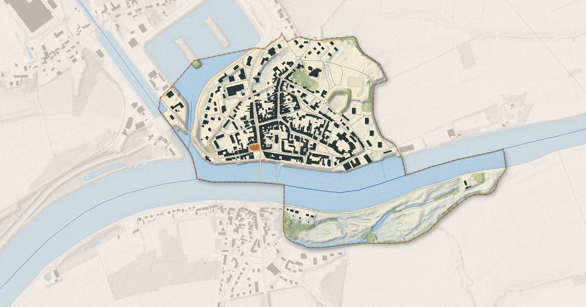 Portrait cartographique de Saint-Jean-de-Losne : relief, eau, forêts, bâti et voies, calculés à partir des données de l'IGN