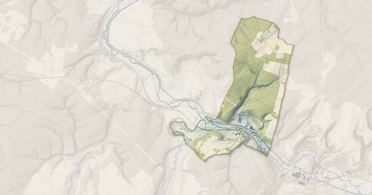 Portrait cartographique de Saint-Rémy : relief, eau, forêts, bâti et voies, calculés à partir des données de l'IGN