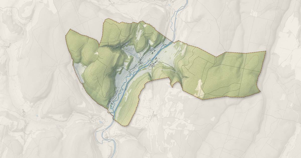 Portrait cartographique de Saint-Victor-sur-Ouche : relief, eau, forêts, bâti et voies, calculés à partir des données de l'IGN