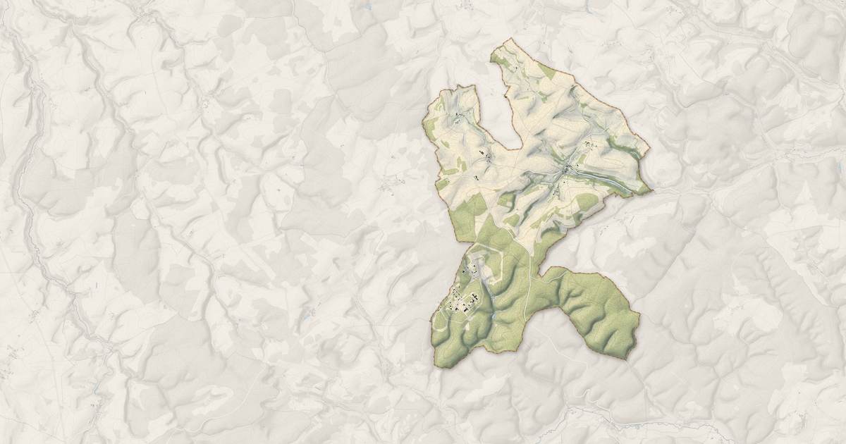 Portrait cartographique de Salives : relief, eau, forêts, bâti et voies, calculés à partir des données de l'IGN