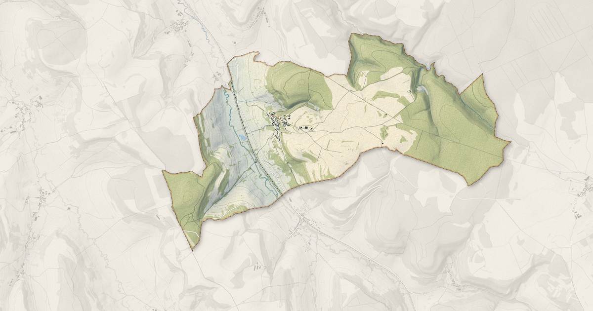 Portrait cartographique de Salmaise : relief, eau, forêts, bâti et voies, calculés à partir des données de l'IGN