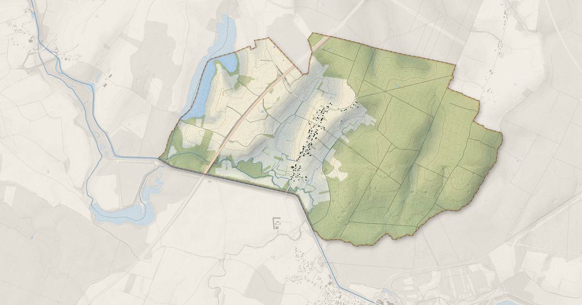Portrait cartographique de Samerey : relief, eau, forêts, bâti et voies, calculés à partir des données de l'IGN