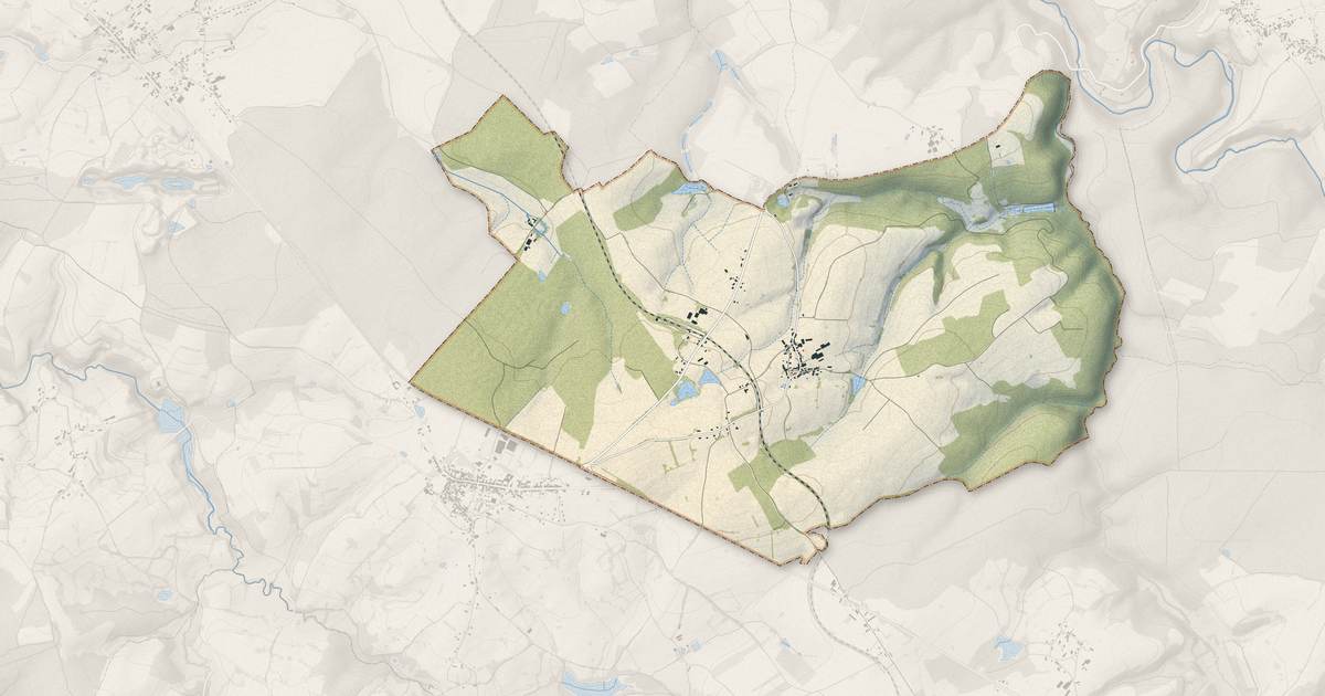 Portrait cartographique de Sincey-lès-Rouvray : relief, eau, forêts, bâti et voies, calculés à partir des données de l'IGN