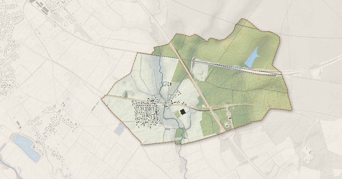 Portrait cartographique de Soirans : relief, eau, forêts, bâti et voies, calculés à partir des données de l'IGN