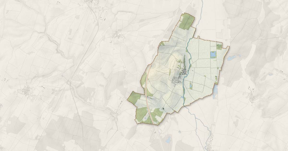 Portrait cartographique de Spoy : relief, eau, forêts, bâti et voies, calculés à partir des données de l'IGN