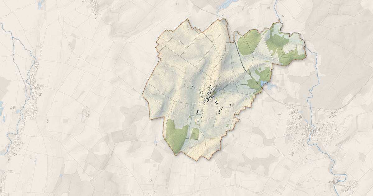 Portrait cartographique de Tanay : relief, eau, forêts, bâti et voies, calculés à partir des données de l'IGN