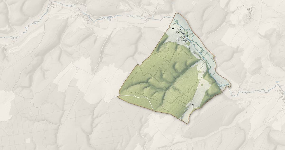 Portrait cartographique de Tarsul : relief, eau, forêts, bâti et voies, calculés à partir des données de l'IGN