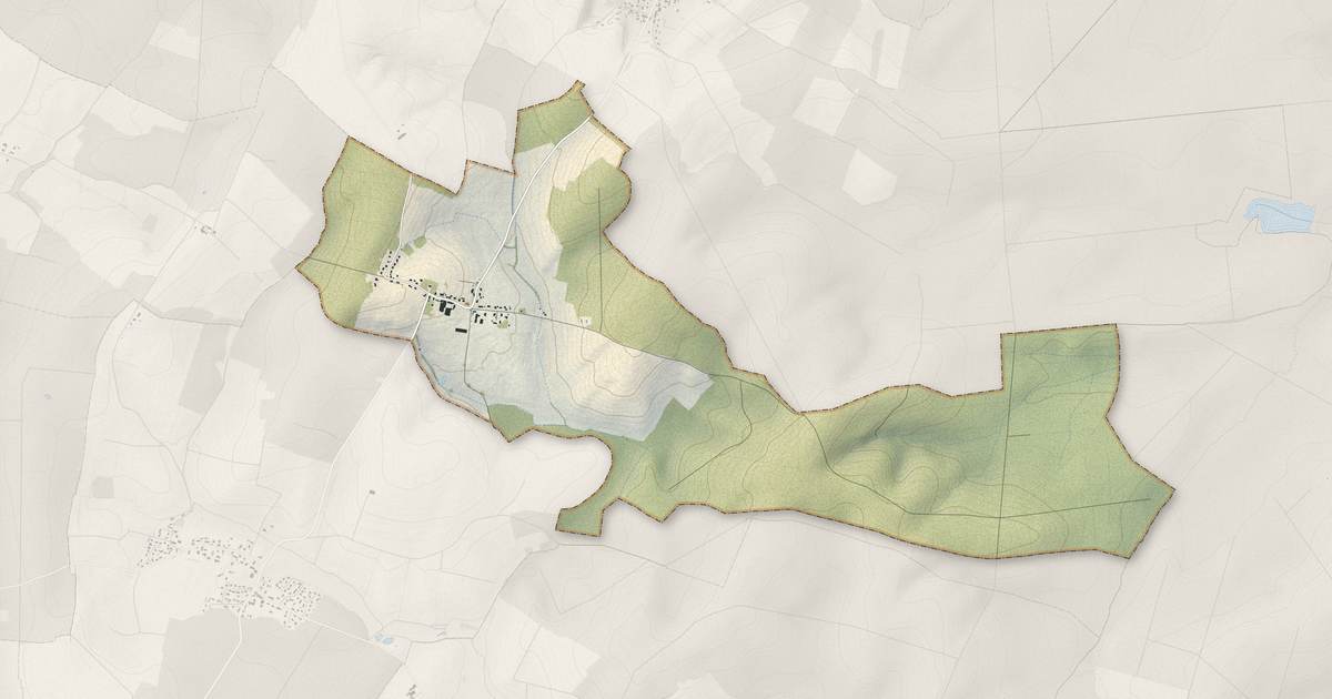 Portrait cartographique de Tellecey : relief, eau, forêts, bâti et voies, calculés à partir des données de l'IGN